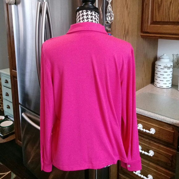 Vintage i..e. Relaxed Fuchsia Button Down Shirt Size L - Picture 5 of 5